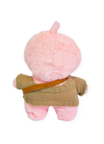 Мягкая детская плюшевая игрушка утка Лалафанфан 30 см в очках (473982-Prob) Розовая в свитере с рисунком зонта Unbranded (257039960)