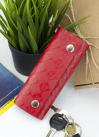 Подарунковий жіночий набір №84 у коробці: гаманець, паспорт, ключниця та ремінь червоний HandyCover (272593084)