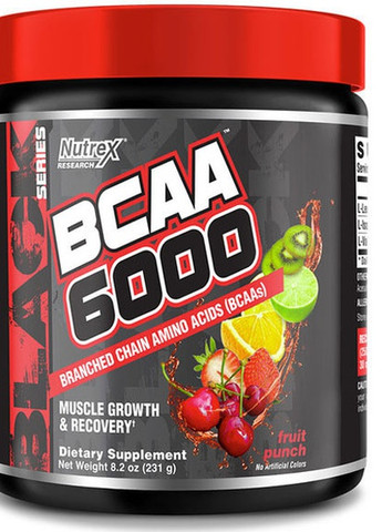 BCAA 6000 255 g /30 servings/ Fruit Punch Nutrex (257079395)