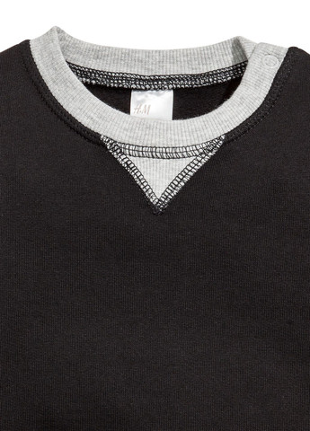 H&M світшот фліс,чорний-сірий, чорний