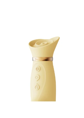 Вибратор с подогревом и вакуумной стимуляцией клитора - ROSE Vibrator Lemon Yellow Zalo (258470923)