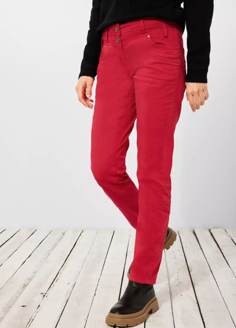 Красные зауженные брюки Cecil