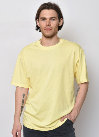Жовта футболка чоловіча однотонна жовтого кольору Let's Shop