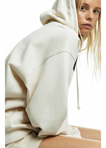 Светло-бежевый демисезонный женская спортивна кофта оверсайз н&м (56118) s светло-бежевая H&M