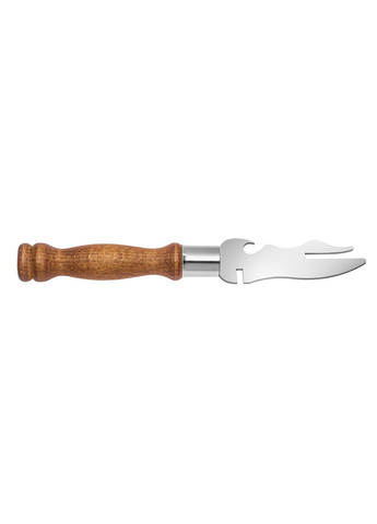Многофункциональная вилка для снятия мяса и шашлыка + открывачка + нож 28 см Wood&Steel (259055825)