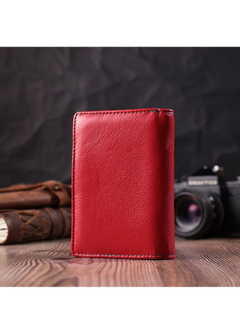 Яскравий гаманець для жінок із натуральної шкіри 22503 Червоний st leather (278001144)