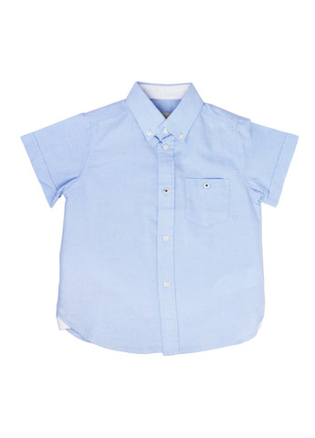Сорочка з коротким рукавом для хлопчика 104 блакитний ZY (257533471)