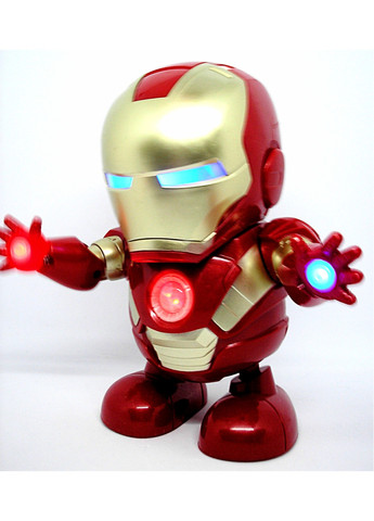 Робот железный человек танцующий интерактивная игрушка с музыкой Iron Man светящаяся игрушка супер герой No Brand (259812448)
