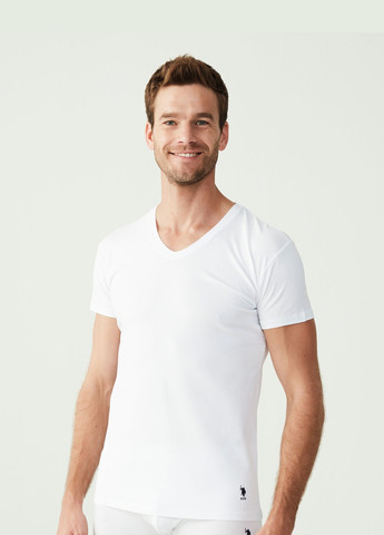 Біла футболка u.s/ polo assn. чоловіча U.S. Polo Assn.