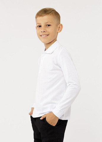 Белая детская футболка-поло для мальчика цвет белый цб-00196409 для мальчика Pengim