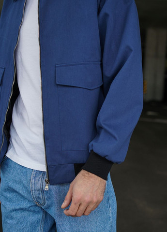 Синяя демисезонная стильная куртка No Brand