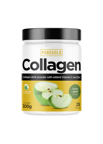 Бичачий Колаген з Вітаміном С та Цинком Collagen - 300г Pure Gold Protein (269713161)