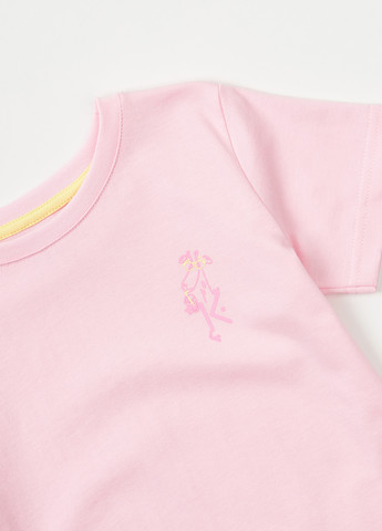 Рожева літня футболка рожева "жирафчик" KRAKO