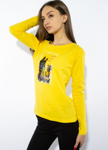 Жіночий лонгслів з принтом (Жовтий) Time of Style (261922643)