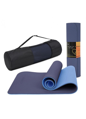 Коврик спортивный Cornix TPE 183 x 61 x 1 cм для йоги и фитнеса XR-0092 Blue/Sky Blue No Brand (260735671)