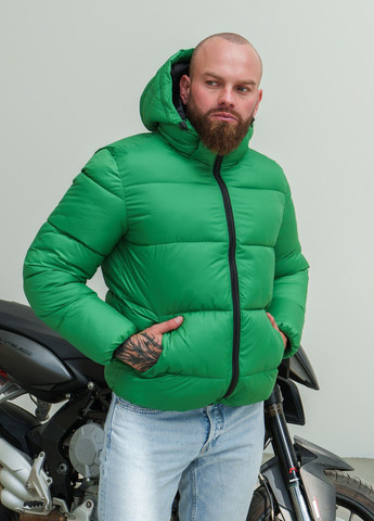 Зелена зимня куртка зимова пуховик чоловіча No Brand куртка пуховик