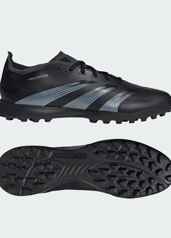 Чорні всесезонні футбольні бутси predator 24 league low turf adidas