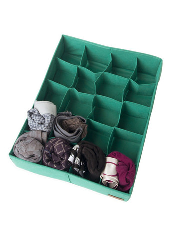 Органайзер для білизни й шкарпеток, великий, на 20 комірок (бірюзовий кольору) Organize (259500977)
