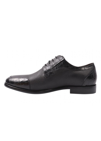 Черные туфли мужские из натуральной кожи, на низком ходу, цвет черный, lido marinozi Lido Marinozzi