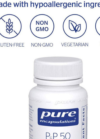 P5P 50 (vitamin B6) gluten free 60 Caps PE-00210 Pure Encapsulations (256724741)