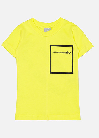 Желтая летняя футболка для мальчика цвет желтый цб-00210068 Joi Kids