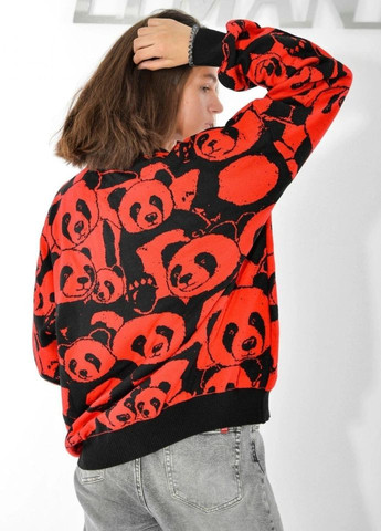 Червоний демісезонний светр для дівчинки панди Lemanta