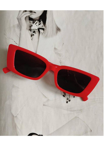 Солнцезащитные прямоугольные стильные очки Красный No Brand (257698943)