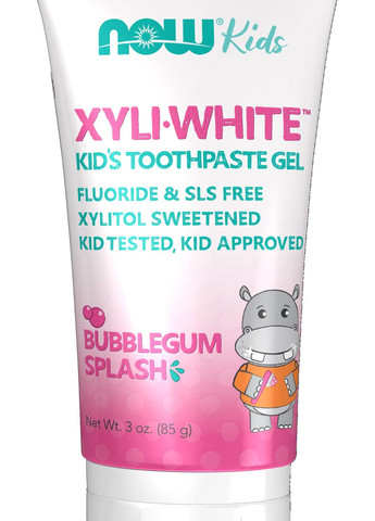 Зубна паста-гель для дітей XyliWhite Kids Toothpaste Gel 85 g (Bubblegum Splash) Now (277926790)