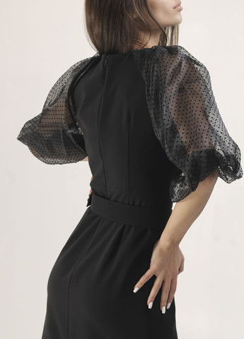 Черное вечернее платье длинное черное Mira mia