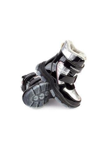 Серебряные повседневные зимние ботинки детские для девочек бренда 4500019_(1) Weestep