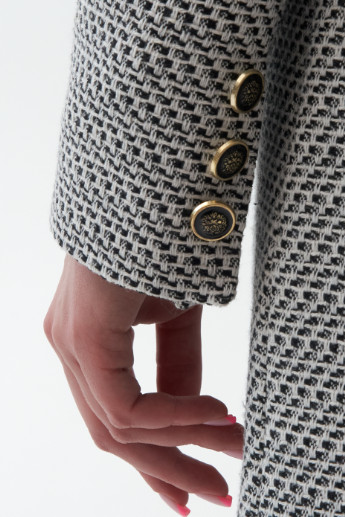 Серое демисезонное Пальто Estro