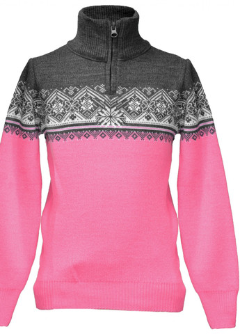 Розовый светри кофта на дівчинку (снежинки орнамент)17232-709 Lemanta