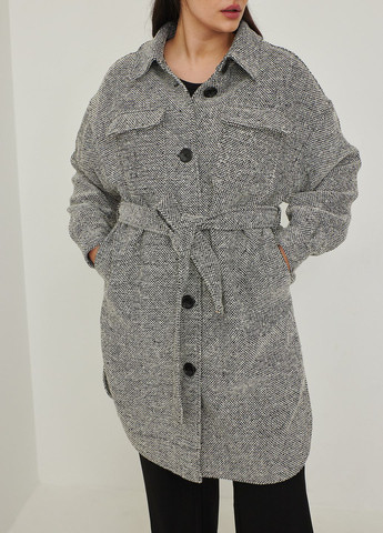 Чорне Пальто демісезон,чорний-білий, NA-KD