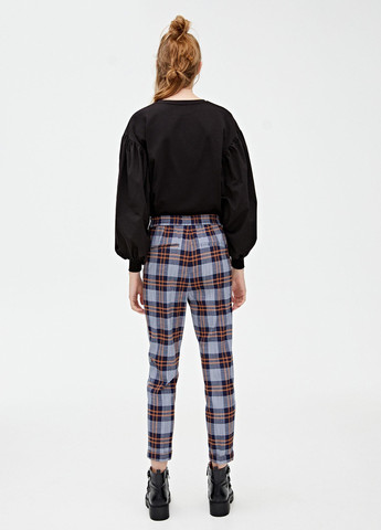 Брюки,синій-сірий в клітку, Pull & Bear (257521273)