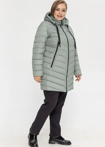 Оливкова демісезонна демісезонна жіноча куртка великого розміру SK