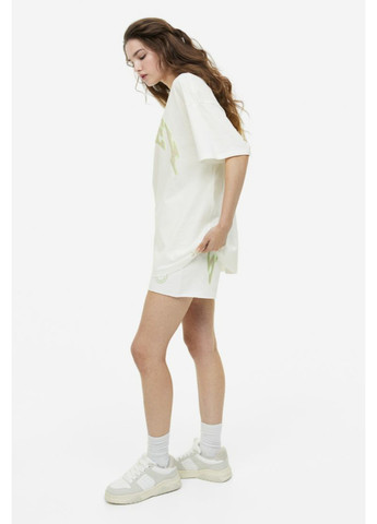 Жіноча футболка оверсайз Н&М (55890) XS Біла H&M - (259160526)