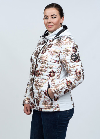 Біла демісезонна куртки великих розмірів жіночі демісезонні SK