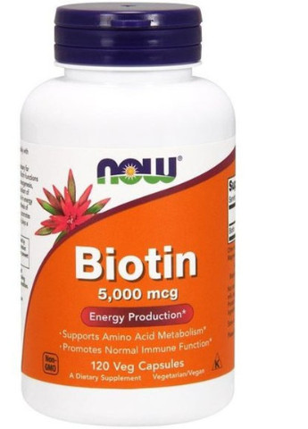 Biotin 5000 mcg 120 Veg Caps Now Foods (256725215)