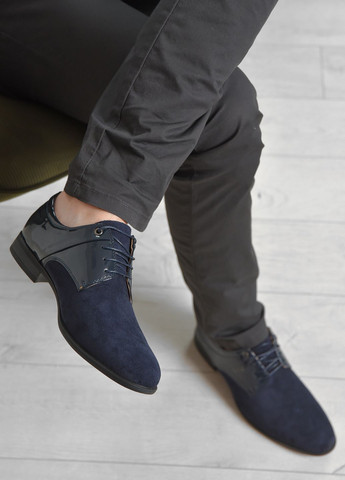 Туфлі чоловічі темно-синього кольору Let's Shop (265911035)