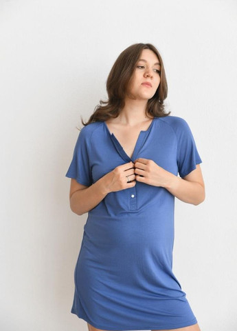 Нічна сорочка для вагітних та годуючих з коротким рукавом Мамин Дом (269900963)