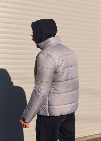 Светло-серая зимняя зимняя дутая куртка стокгольм без капюшона Vakko