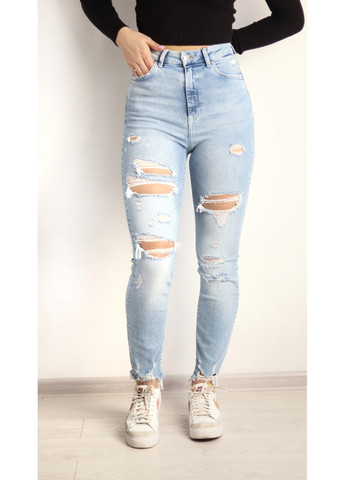 Жіночі джинси Super skinny Н&М (55702) 27 Блакитні H&M - (258744211)