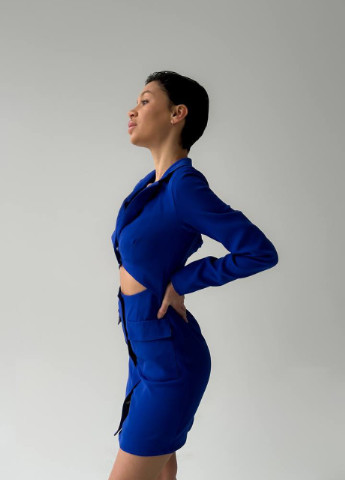 Синее платье Liton однотонное