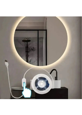 Гибкая светодиодная Led лента с сенсором для подсветки кухни туалета ванной шкафов полок 3 м USB 5v (476052-Prob) Unbranded (275991868)