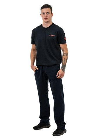 Черная футболка мужская с коротким рукавом Paul & Shark BOSS RELAXED-FIT T-SHIRT IN COTTON JERSEY WITH LOGO PATCH