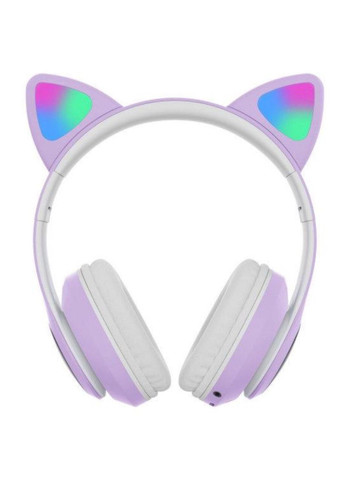 Наушники с кошачьими ушками Bluetooth Фиолетовые No Brand stn-28 (260495658)