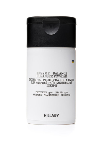 Энзимная очищающая пудра для жирной и комбинированной кожи Enzyme Balance Cleanser Powder, 40 г Hillary (259751561)