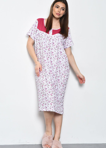 Ночная рубашка женская вишневого цвета Let's Shop (273901395)