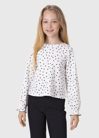 Блуза з довгим рукавом для дівчинки колір білий ЦБ-00228768 Mevis (260816615)