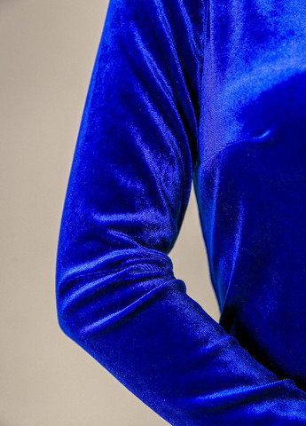 Синя ділова, святковий, вечірня плаття міні облягаюче з розрізом сукня-водолазка CHICLY однотонна